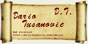 Dario Tušanović vizit kartica